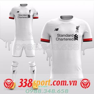 áo bóng đá tự thiết kế màu trắng clb Liverpool