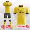 áo đá banh đẹp tự thiết kế Arsenal màu vàng
