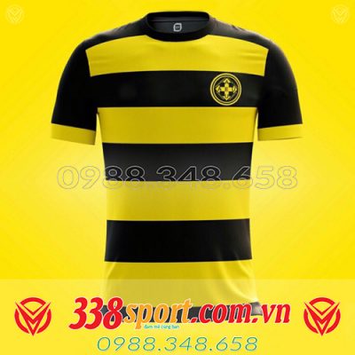 áo bóng đá tự thiết kế màu vàng đen