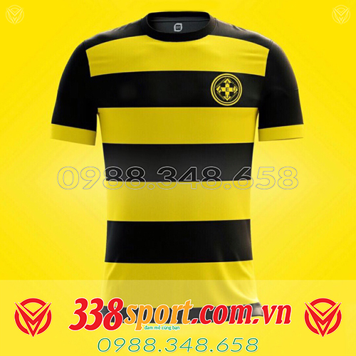 áo bóng đá tự thiết kế màu vàng đen