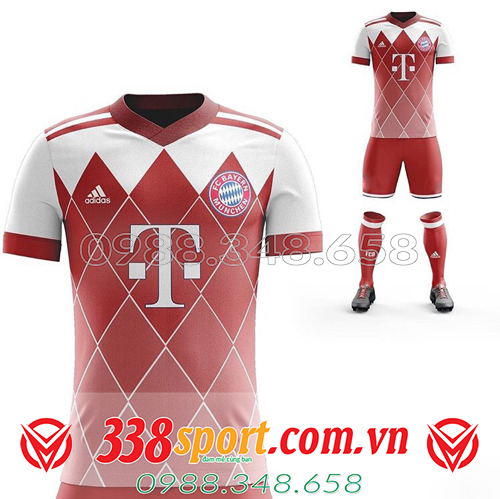 áo bóng đá CLB Bayern tự thiết kế màu đỏ