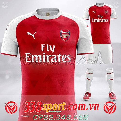áo tự thiết kế clb Arsenal màu đỏ