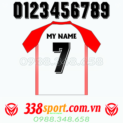 Font số in áo bóng đá đẹp MS31