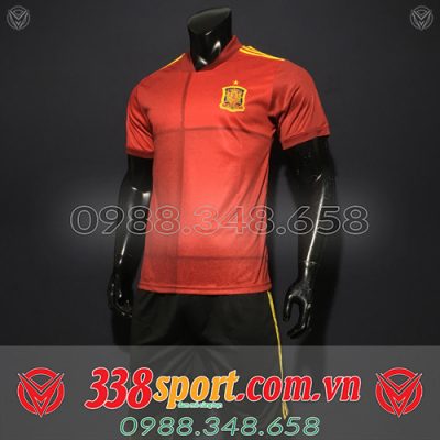 Mẫu áo đội tuyển Tây Ban Nha màu đỏ đẹp