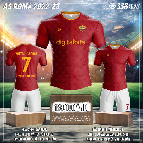 Sự kiện "những con sói" trình làng mẫu áo bóng đá As Roma 2022 - 2023 sân nhà mới nhất có lẽ là ngày vui và phấn khích nhất đối với fan hâm mộ trên toàn thế giới.