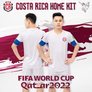 Hình ảnh Áo đấu Costa Rica sân nhà World Cup 2022. Đây là một trong những thiết kế nằm trong bộ sưu tập áo bóng đá đội tuyển mới nhất của shop 338sport được ra mắt trước thềm mùa giải World Cup 2022. Nếu bạn yêu thích đội tuyển Costa Rica và là tín đồ đam mê màu trắng thì sản phẩm này sẽ là sự lựa chọn hoàn hảo nhất dành cho bạn đó. Nhanh tay liên hệ với chúng tôi để sở hữu ngay thôi nào!