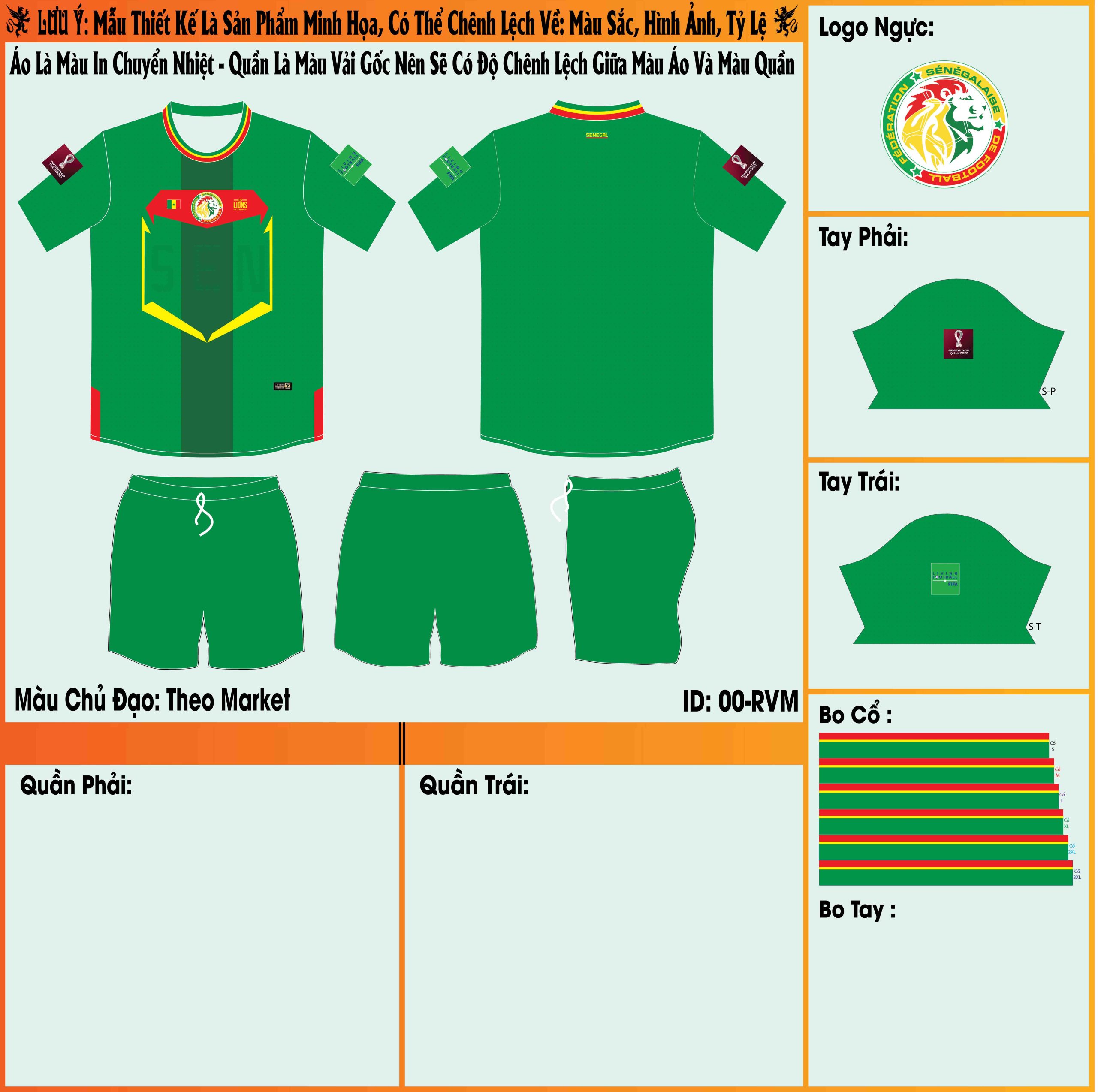 338 Sport vừa bật mí về hình ảnh mẫu market áo đội tuyển Senegal sân khách World Cup 2022 để giúp cho mọi người tin tưởng và yêu thích hơn những mẫu thiết kế mà chúng tôi mang đến. 