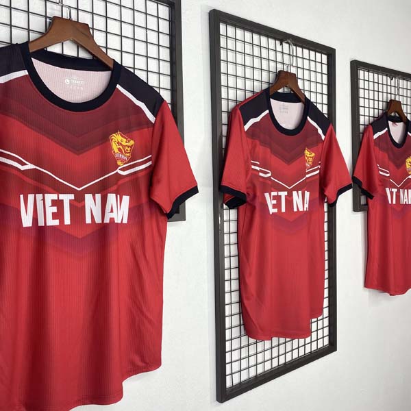 Thành phẩm áo bóng đá Việt Nam thiết kế đẹp